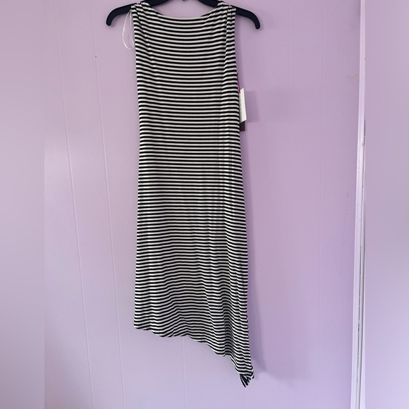 Vince Camuto Asymmetrical Black and White Stripes Sleeveless Dress Size … - Picture 2 of 11